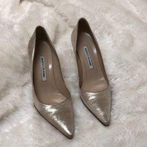 Manolo Blahnik Gold Heels